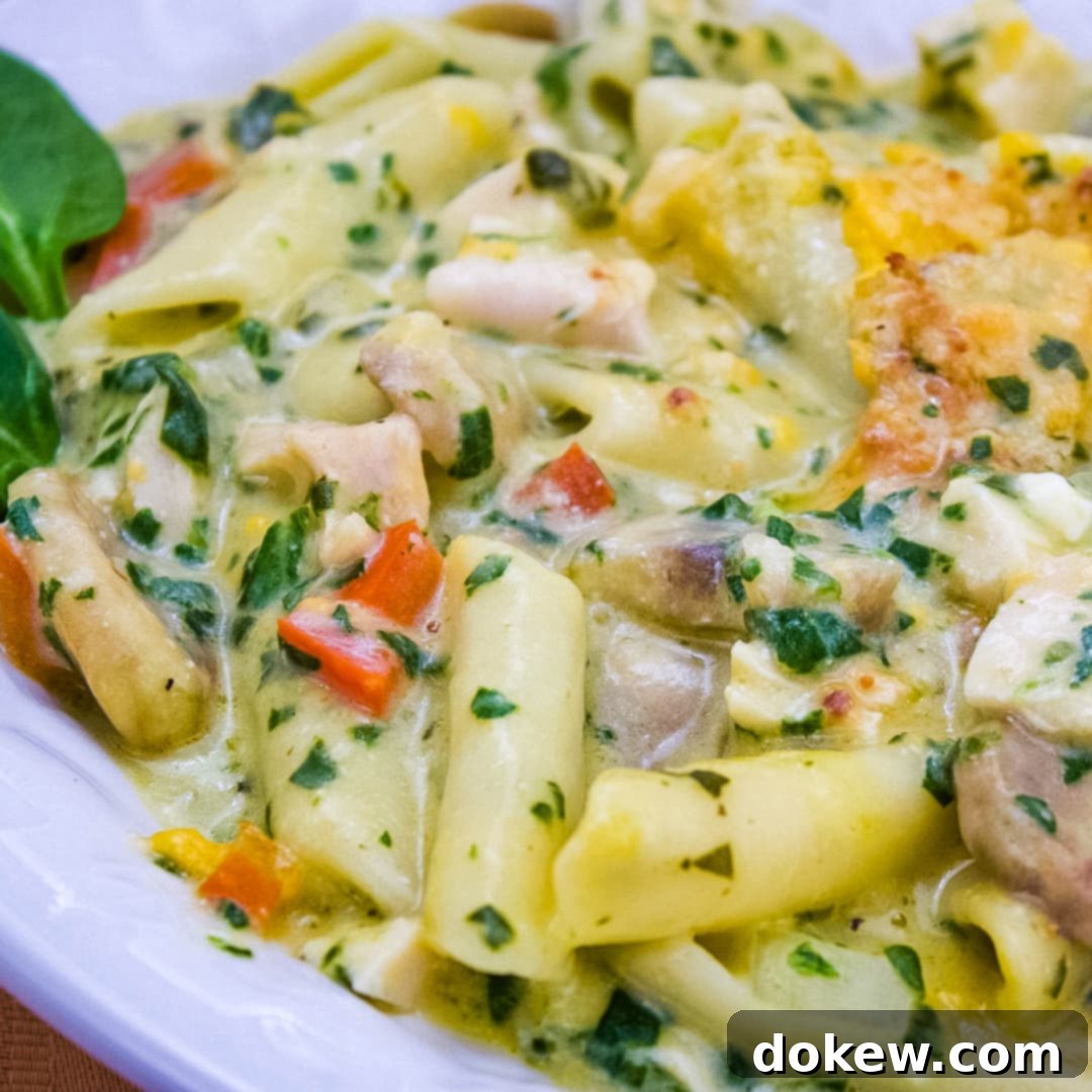 Creamy Triple Cheese Florentine Penne 1 featured 10721