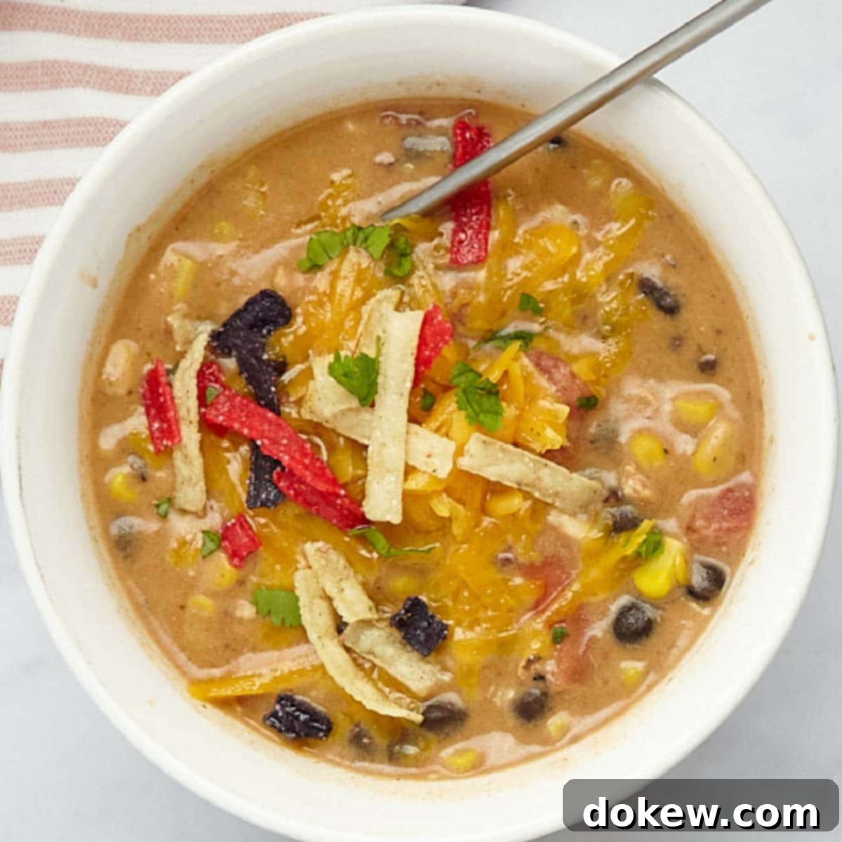 Velvety 15-Minute Chicken Enchilada Soup 1 featured 20046