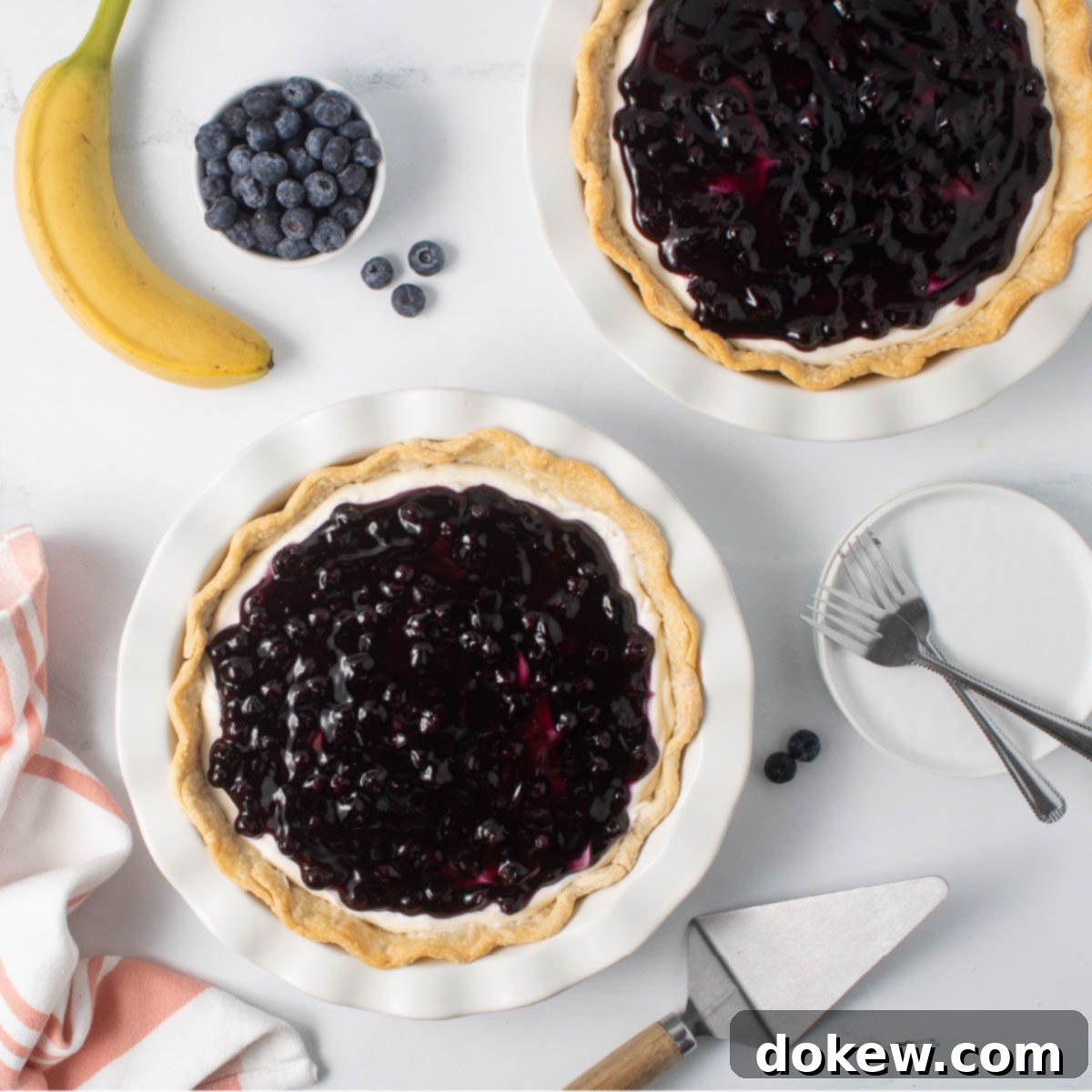 Blueberry Banana Cheesecake Pie 28 featured 298