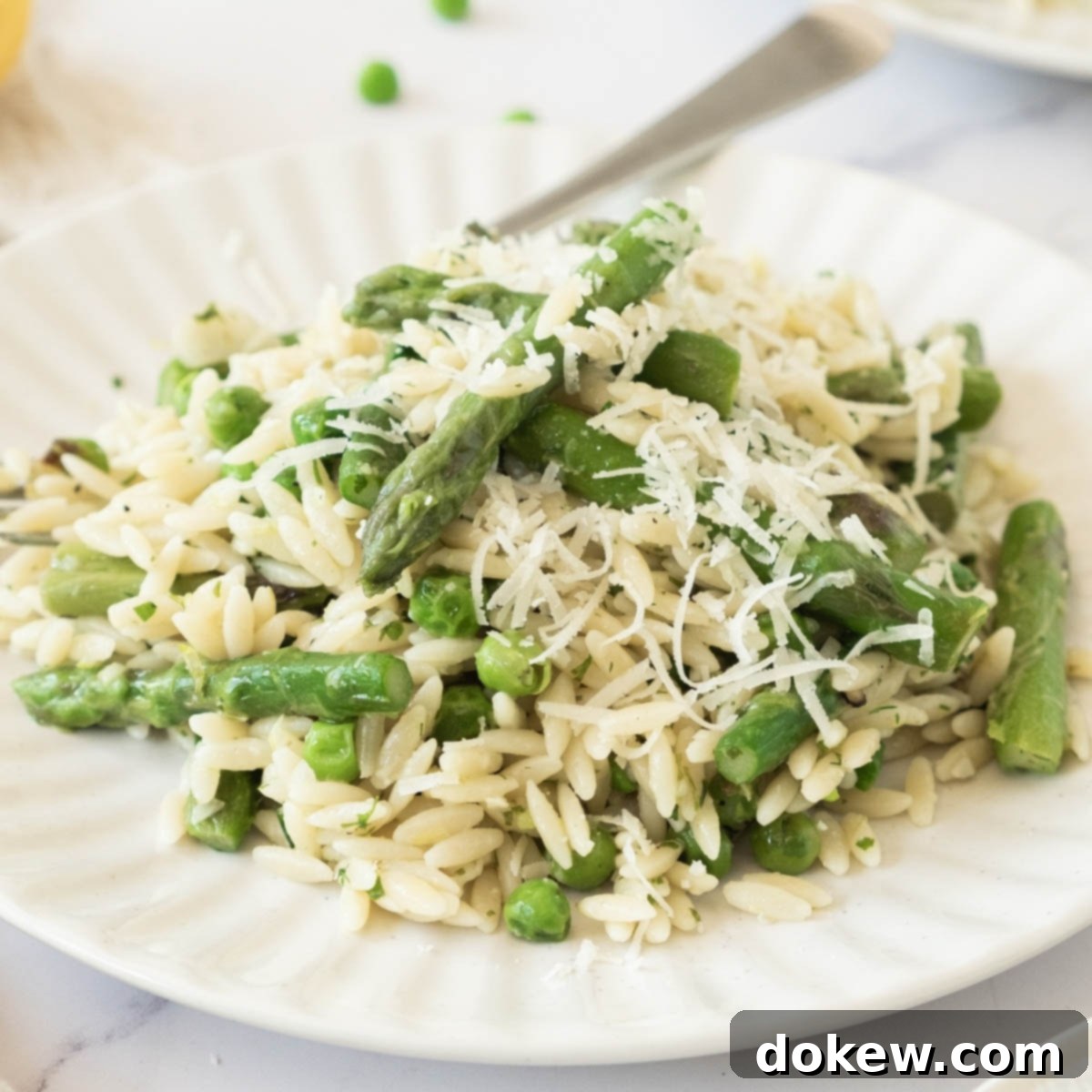 Spring Lemon Orzo with Asparagus, Peas, and Parmesan 1 featured 37471