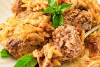 Hearty Tuscan Meatballs with Orzo
