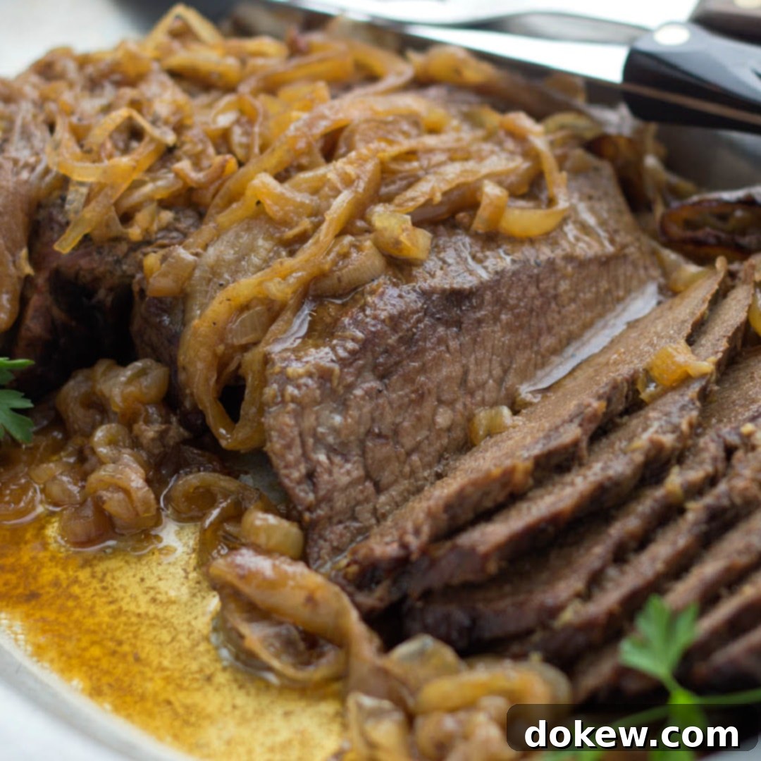 Tender Slow Cooker London Broil in Savory Au Jus 5 featured 5447