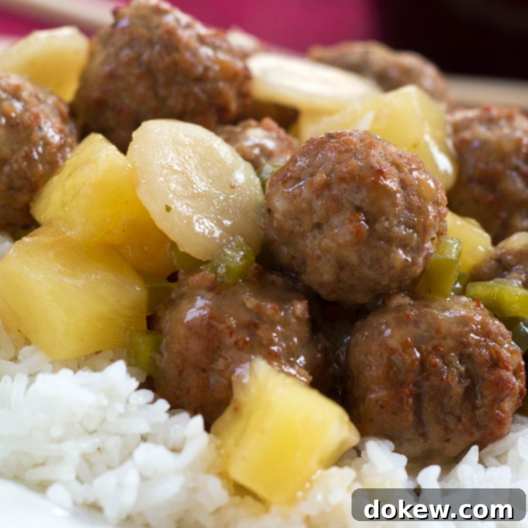 Sweet and Tangy Meatballs on a Bed of Rice 7 featured 5617