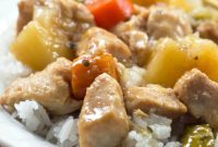 Glazed Sweet and Sour Slow Cooker Chicken