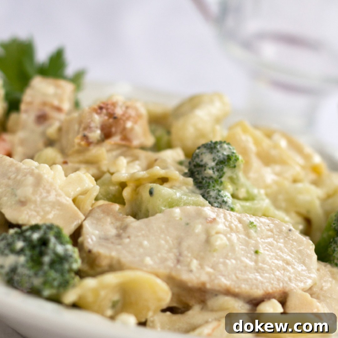 Creamy Chicken and Feta Bow Ties 1 featured 7374