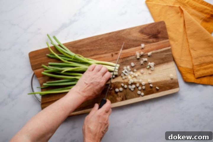 Cheese and Onion Enchiladas 3 chopping green onions