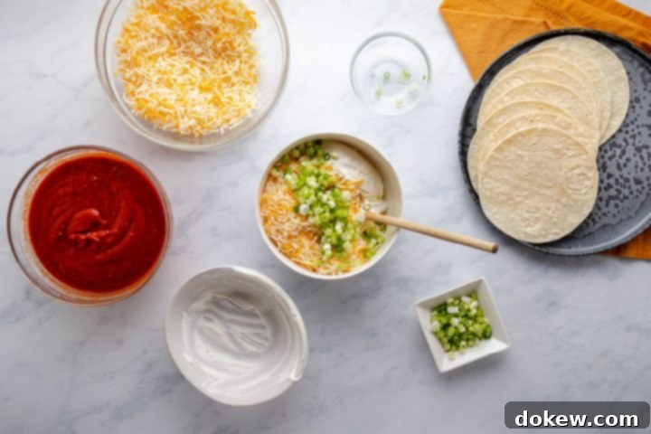 Cheese and Onion Enchiladas 4 cheese and onion enchiladas method image
