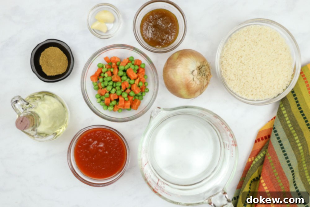 Fiesta Rice with Fresh Vegetables 3 Ingredients for Restaurant Style Mexican Rice