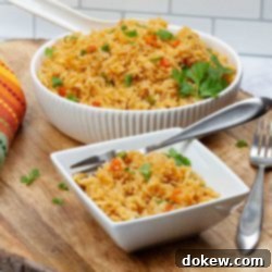 Fiesta Rice with Fresh Vegetables 10 Two bowls of Restaurant Style Mexican Rice