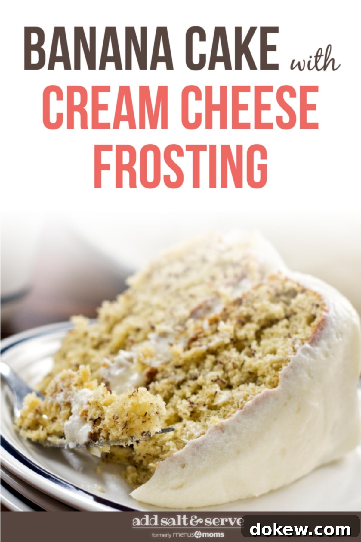 Golden Banana Delight 8 A slice of Banana Cake with Cream Cheese Frosting