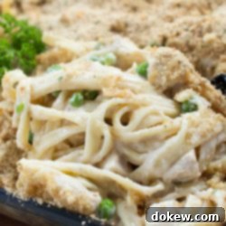 Quick & Creamy Chicken Fettuccine Bake 3 Chicken Fettuccine Casserole