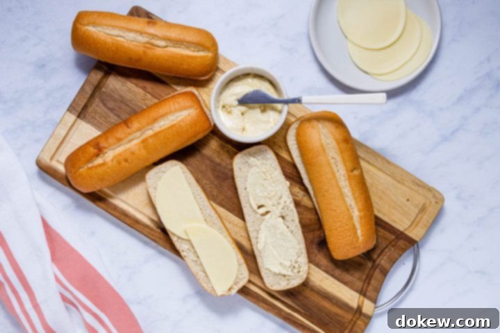 Ultimate Instant Pot French Dip with French Onion Soup 6 hoagie rolls with horseradish and provolone cheese