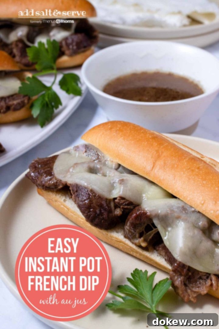 Ultimate Instant Pot French Dip with French Onion Soup 7 French dip sandwiches with au jus and test Easy Instant Pot French Dip with au jus