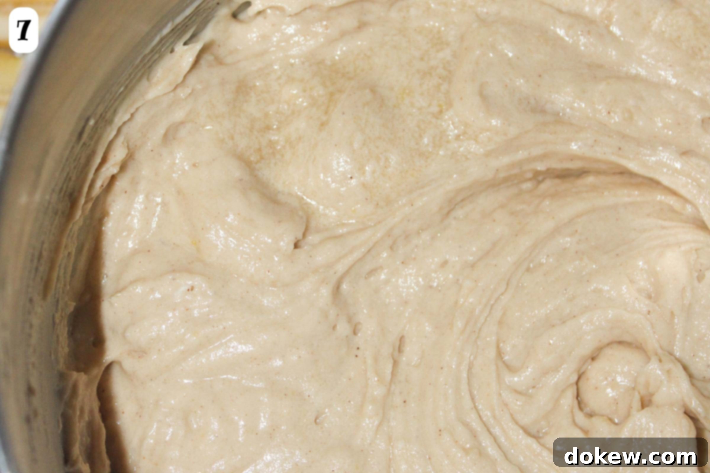 Golden Caramel Apple Bundt 6 7- Cake batter after mixing.