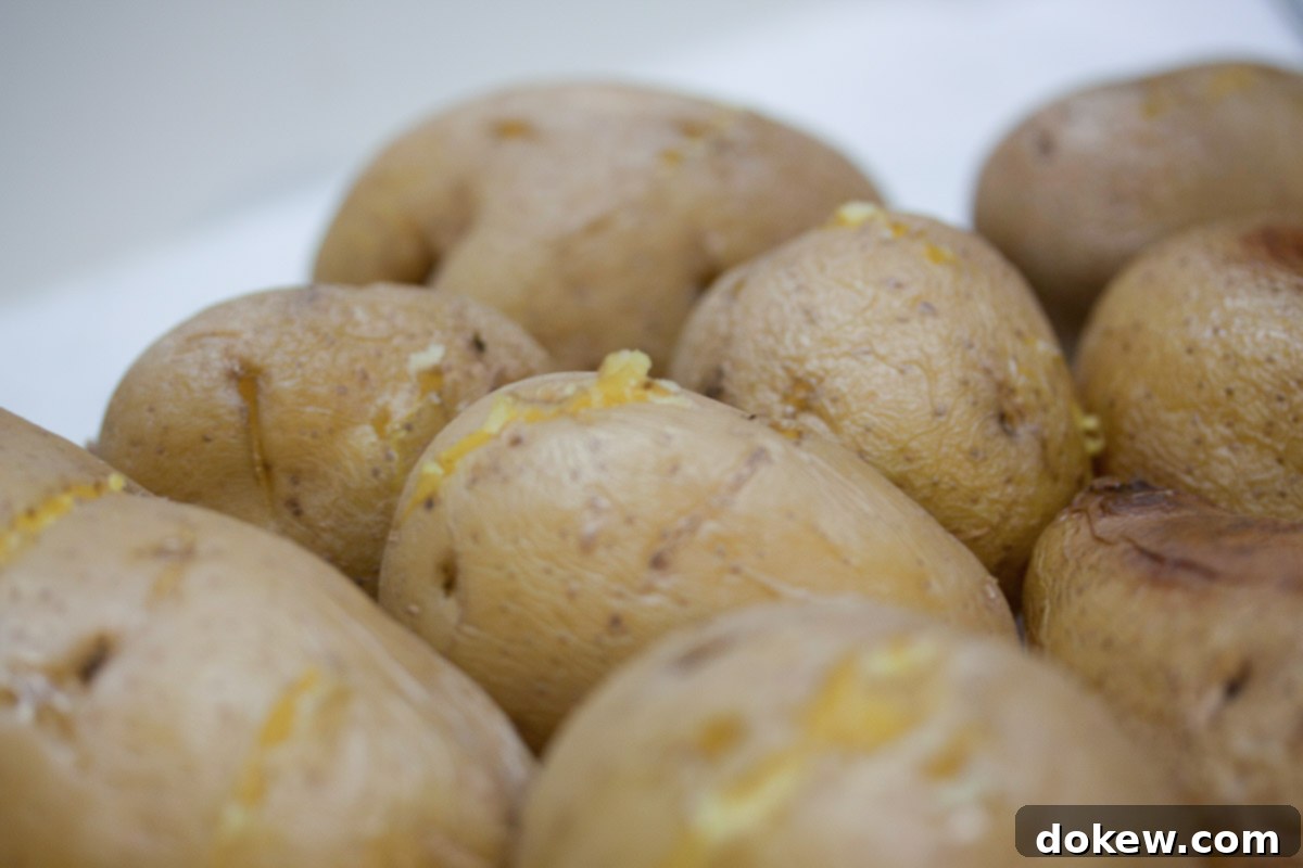 baked-potato-soup-rev-2-min Several perfectly baked potatoes, ready for use in soup or as a side dish.