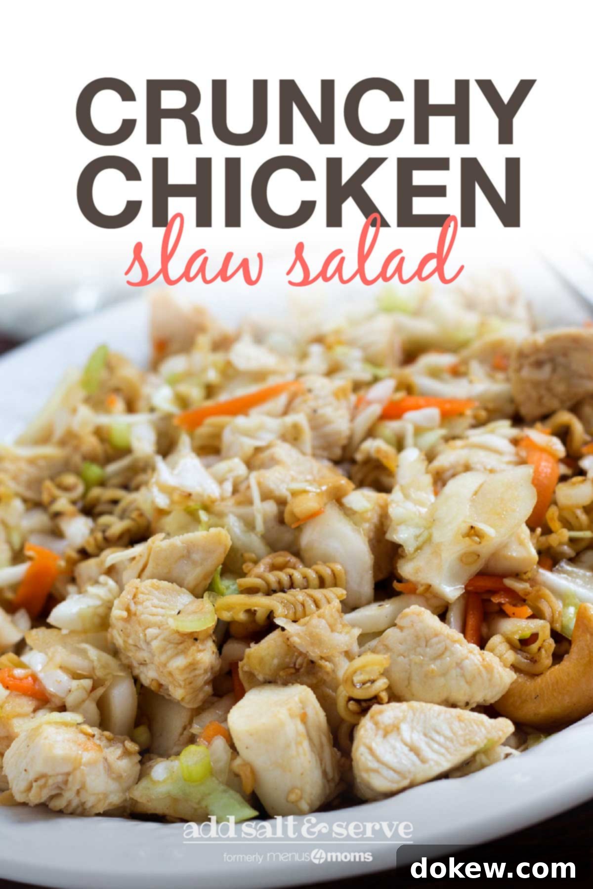 Crispy Chicken Cabbage Slaw 4 Crunchy Chicken Slaw Salad, a refreshing and quick Asian-inspired meal perfect for healthy eating