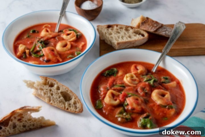 Effortless 15-Minute Tomato Spinach Tortellini Delight 2 Tomato Spinach Tortellini Soup