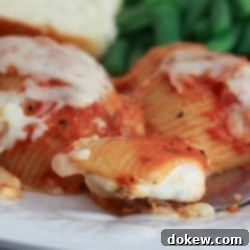 Cheesy Baked Stuffed Shells 3 Stuffed Shells