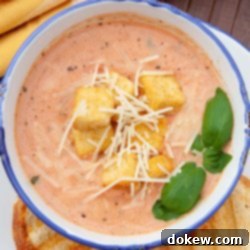 Velvety Tomato Basil Soup 2 Creamy Tomato Basil Soup