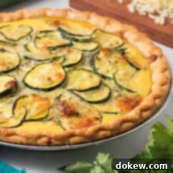 Golden Cheesy Zucchini Quiche 8 Baked zucchini quiche.